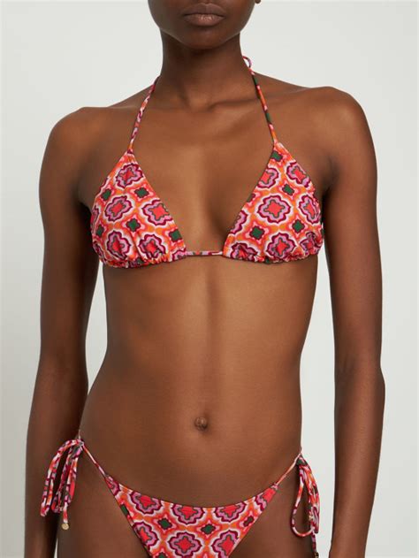 Paisley Print Triangle Bikini Set Etro Women Luisaviaroma