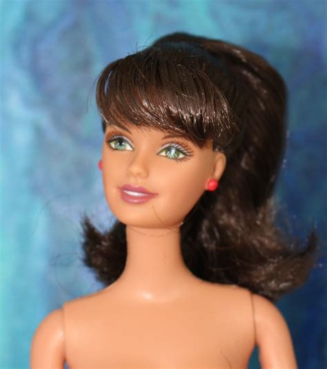 Nude Brunette Ponytail Barbie Doll Brown Hair CEO Bellybutton Body DBox4 OOAK EBay