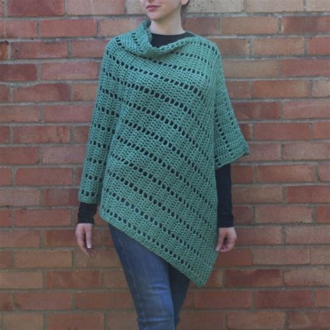 Darla Asymmetrical Poncho Crochet Pattern Crochet Poncho Etsy