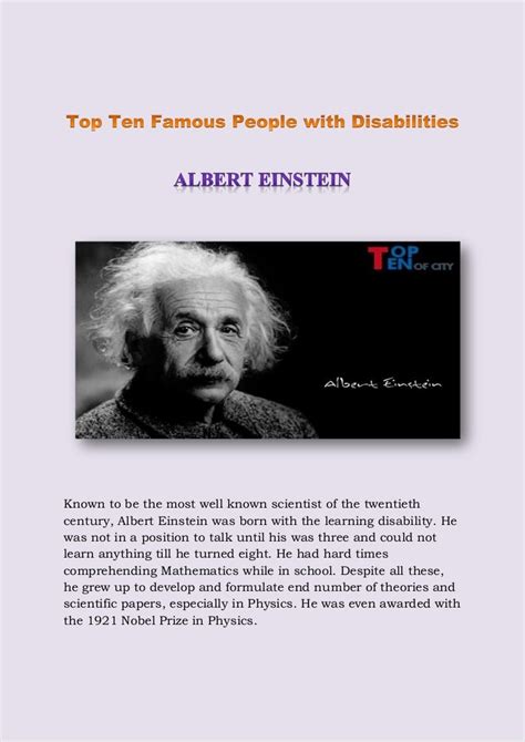 Top ten famous people with disabilities