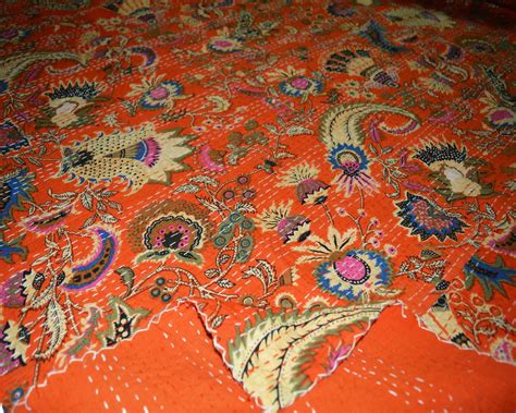 Indian Handmade Kantha Quilt Bedspread Bedsheet Bedcover Quilt - Etsy