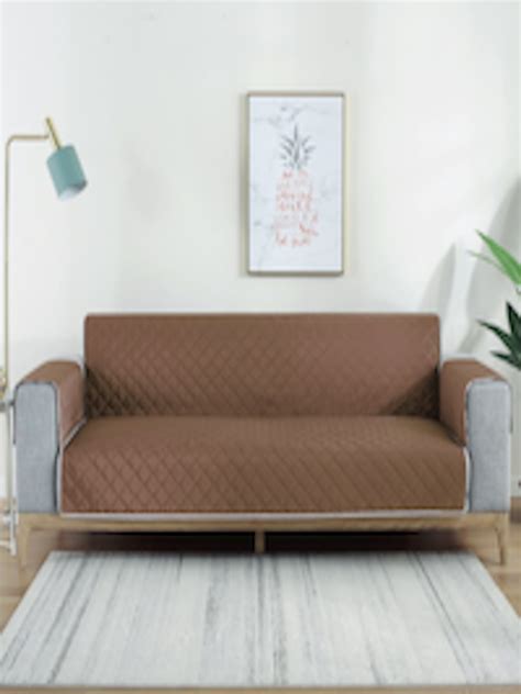 Buy Cortina Brown And Grey Quilted 3 Seater Reversible Sofa Cover With