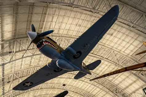 Curtiss P B Warhawk Flying Tiger Hangs From The Ceiling At The Steven