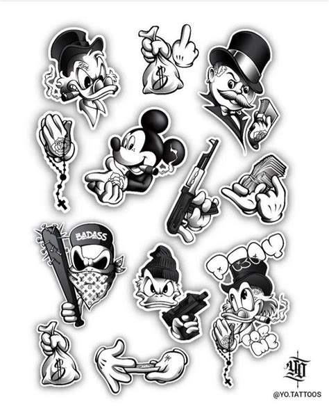 Pin By On Cartoon Character Tattoos Chicano