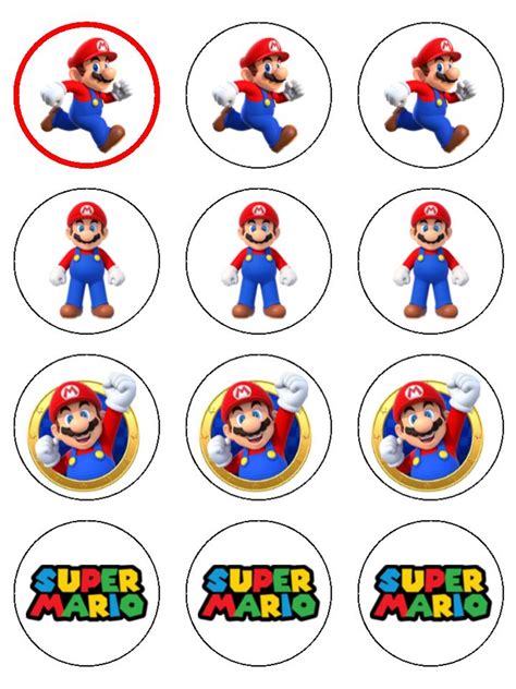 Edible Cupcake Toppers Super Mario Skysies Cakes