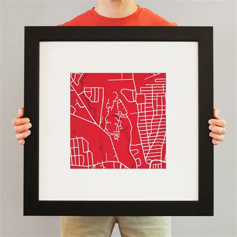 University of Hartford Campus Map Art by City Prints - The Map Shop