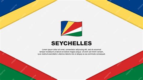 Bandera De Seychelles Plantilla De Diseño De Fondo Abstracto Bandera Del Día De La Independencia