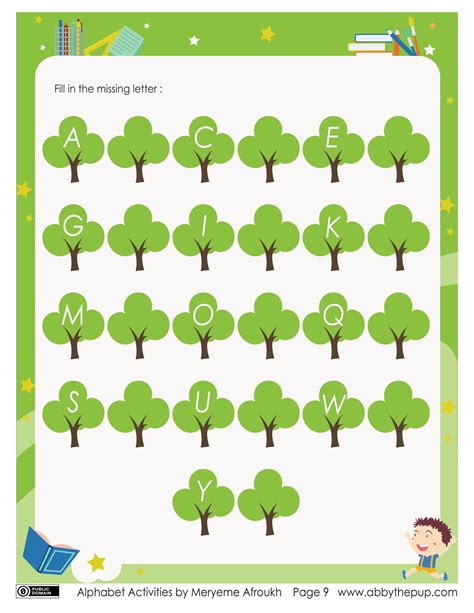 Fill In The Missing Letter English Alphabet Activity Worksheet Free Printable Puzzle Games