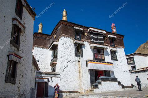 Shigatse Tibet Central China Mayo Patio Interior Del