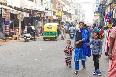 A View of Tourist Hub Main Bazaar in Downtown New Delhi on a Hot ...