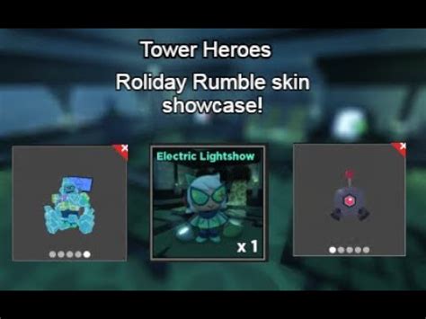 Roliday Rumble Skin Showcase Tower Heroes Roblox Youtube