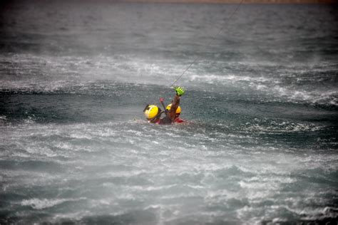 DVIDS Images Coast Guard Rescue Swimmer Signals Helicopter During