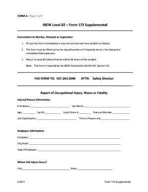 Fillable Online Ibew Local Form Supplemental Fax Email Print