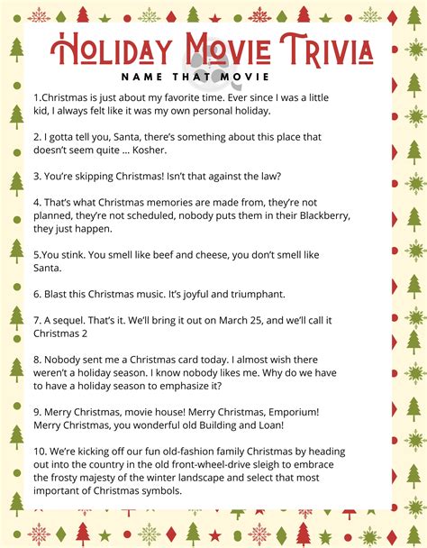 6 Best Easy Christmas Trivia Printable - printablee.com