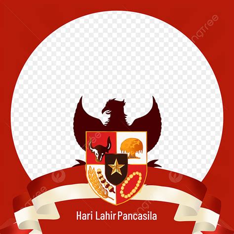 Cheering Flag Selamat Hari Lahir Pancasila Red Facebook Twibbon Png