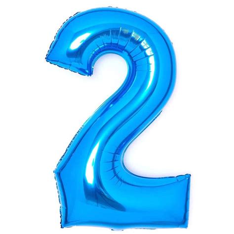 Jumbo Blue Number 2 Balloon - Homemade Gifts 4 You