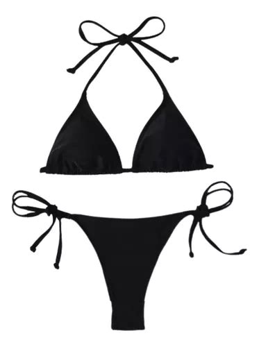 Conjunto Bikini Mallas 2 Piezas Diseño Liso Unicolor Mm 6639 Cuotas