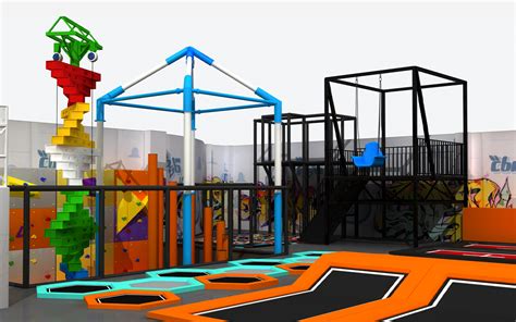 Indoor Playground Climb Trampoline Park | Jiqi Amusement Equipment