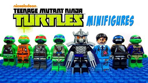 Lego Teenage Mutant Ninja Turtles Knockoff Minifigures Set 3 Nickelodeon Bootleg Youtube