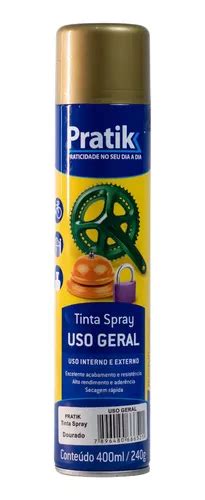 Tinta Spray 400 Ml Pratik Dourada decoração Oferta Barato