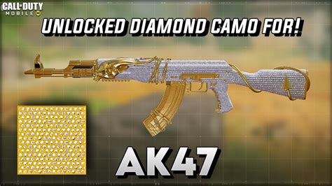 The Ak47 Diamond Camo Unlocked Unlock Diamond Camo COD Mobile