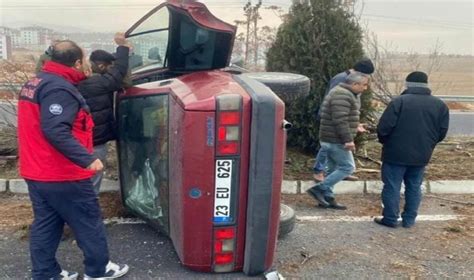 Elazığ da otomobil devrildi Yaralılar var Son Dakika Türkiye