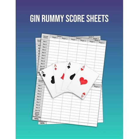 Gin Rummy Score Sheets A Pad Of Scoresheets Perfect For Scorekeeping