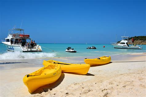 Kayaks on the Beach at Dickenson Bay in St. John’s, Antigua - Encircle ...