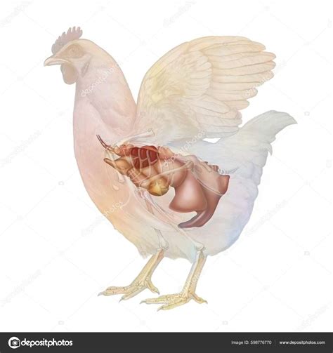 Pulmão De Galinha - Anatomy Respiratory System Hen Lungs Air Sacs: fotografía de stock ...