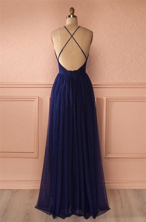 Simple Dark Blue Long Prom Dressblue Evening Dresses On Luulla