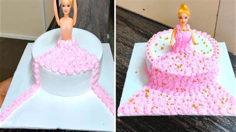 How To Make Barbie Doll Cake Yummy Baby Girl Cake By Sunil Cake