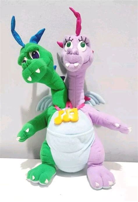 Vintage 1999 Dragon Tales Zak And Wheezie Talking Light Up 14 Plush Toy