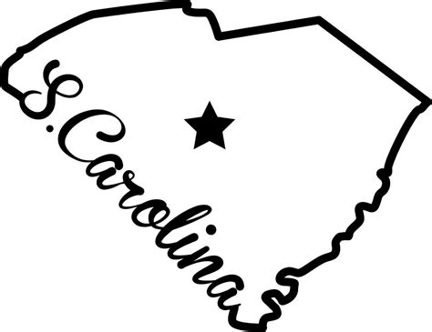 Jb Print State Of South Carolina Script Vinyl Decal Sticker