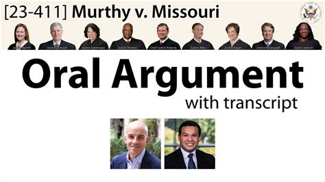 Oral Argument Murthy V Missouri Youtube