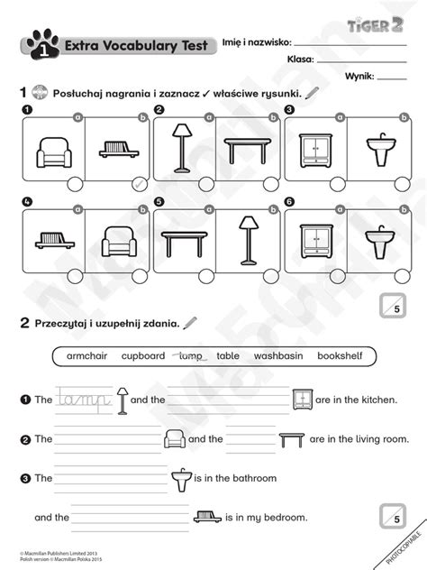 Tiger 2 Unit 1 Extra Vocabulary Test Pdf