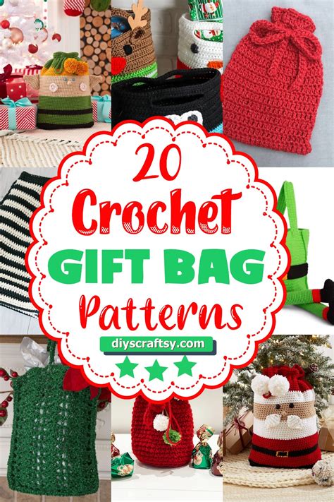 Crochet Gift Bag Patterns For Small Gifts Diyscraftsy