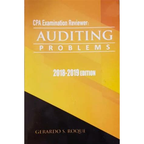 CPA Reviewer In Auditing Problems By Roque 2018 2019 Hobbies Toys