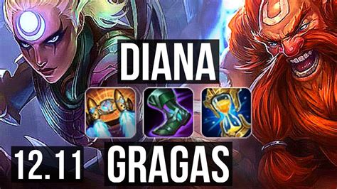 Diana Vs Gragas Jng Games Godlike Euw Master