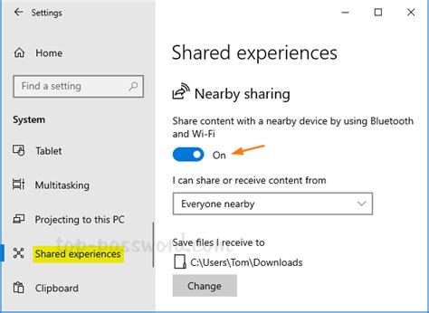 Ways To Enable Nearby Sharing In Windows Password Recovery