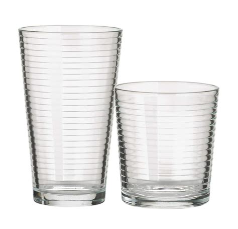 Ringed Glass Tumbler Set 12 Pcs Canadian Tire