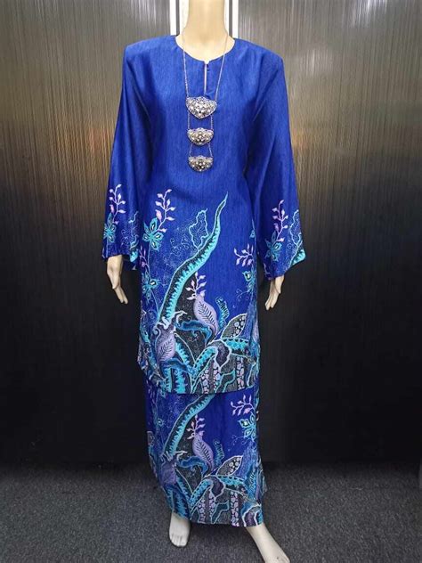 Baju Kurung Pahang Batik Delisha KB23033 Seta Pura Silk BBS Lazada