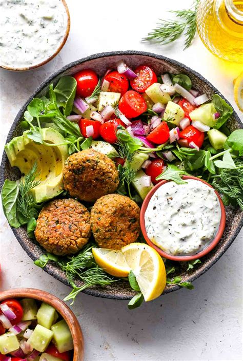 Falafel Bowls With Cashew Tzatziki Dishing Out Health