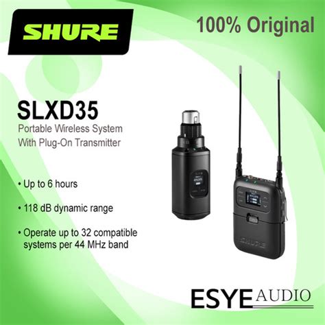 Promo SHURE SLXD35 SLXD 35 Portable Wireless System With Plug On