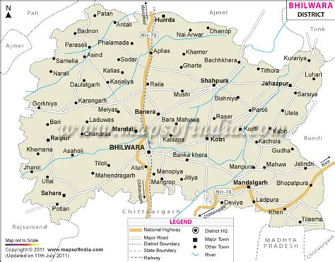 Bhilwara District Map