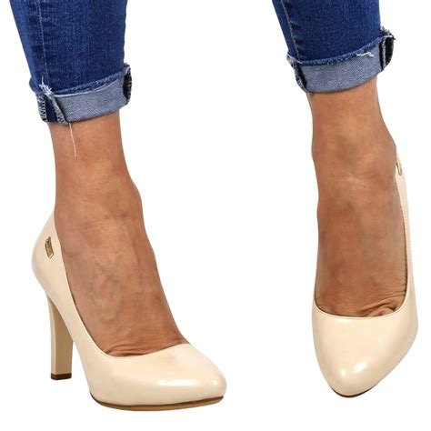 MODNE CZÓŁENKA DAMSKIE BEŻOWE NUDE NA SŁUPKU OBCASIE MODNE I WYGODNE HOT Cena