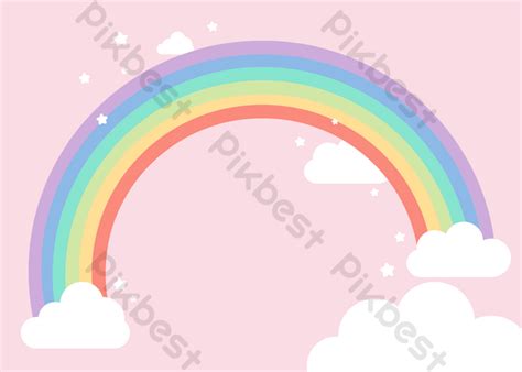 Cloud And Rainbow Cartoon Clouds Background | PSD Free Download - Pikbest