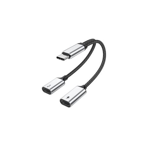 Usb C Han Til Dobbelt Usb C Hun Splitter Kabel Hurtig Opladning