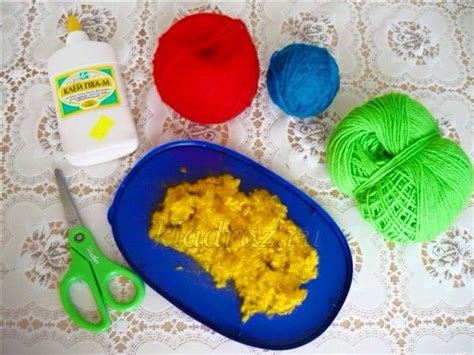 Аппликация из нарезанных ниток | Поделки, Ручки, Картинки