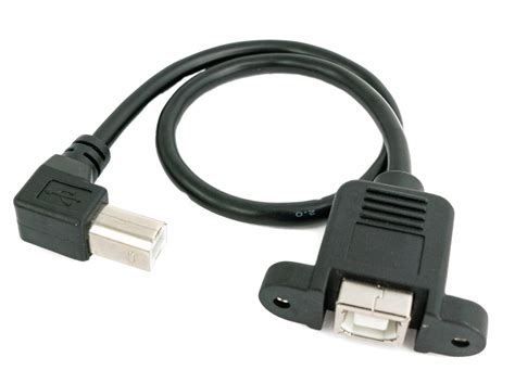 Usb Kabel Cm Typ B Stecker Zu Buchse Mit Schraube Winkel Adapter