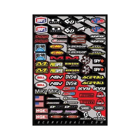 D COR Visuals 40 90 113 Misc Logo 2 Decal Sheet Konquer Motorcycles